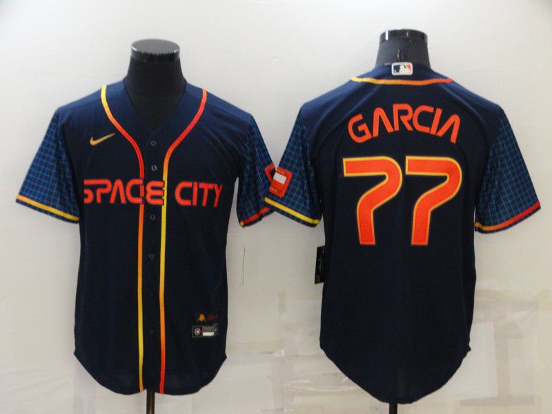 Men Houston Astros #77 Garcia Blue City Edition Game Nike 2022 MLB Jerseys->houston astros->MLB Jersey